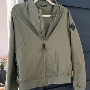 Army green North Face bomber jacket